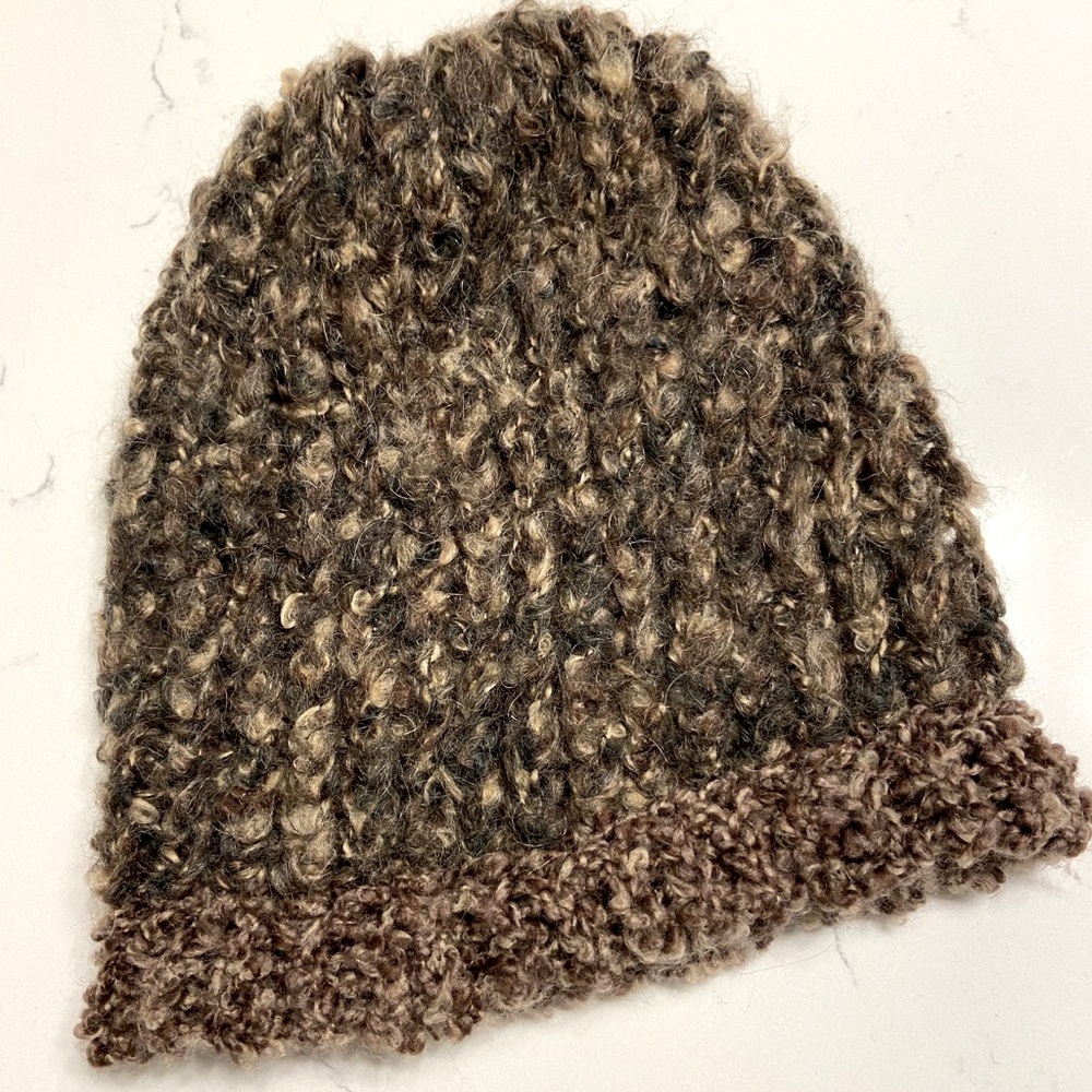 Brown knitted hat